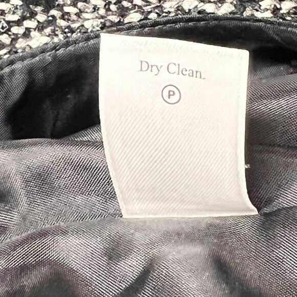 NWT Coldwater Creek Tweed Shimmer Pencil Skirt Black White Metallic Sparkles 10P - Picture 10 of 12